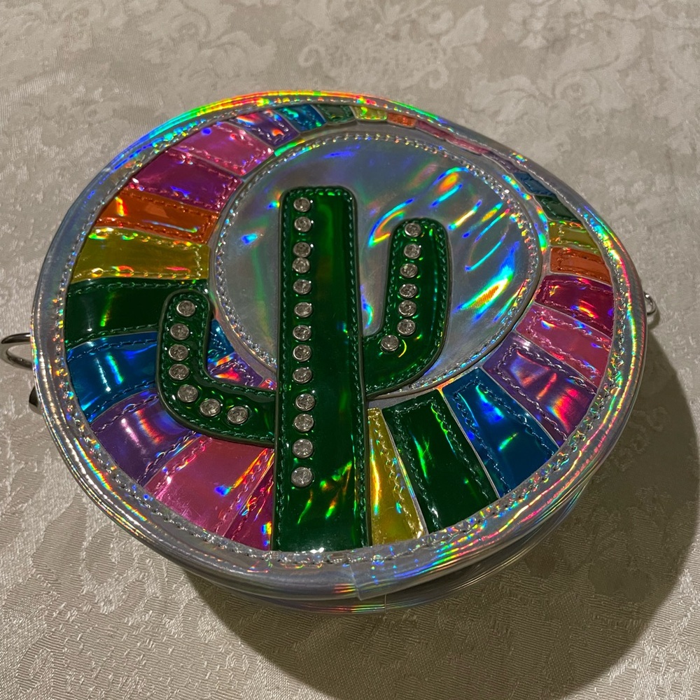 Holographic Crossbody Bag with Chain Strap - Picture 2 of 4